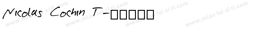 Nicolas Cochin T字体转换